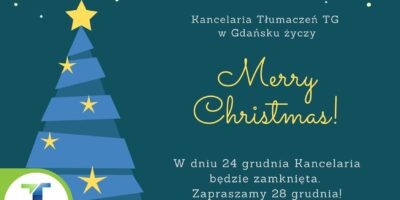Biuro Tłumaczeń w Gdańsku życzy Wesołych Świąt!